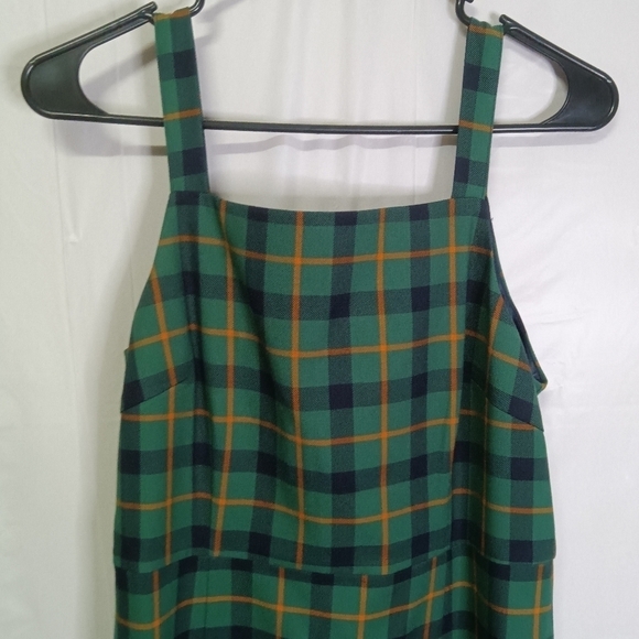 Modcloth Princess Highway Claudia Check Dress Green Plaid 10 - Picture 4 of 14